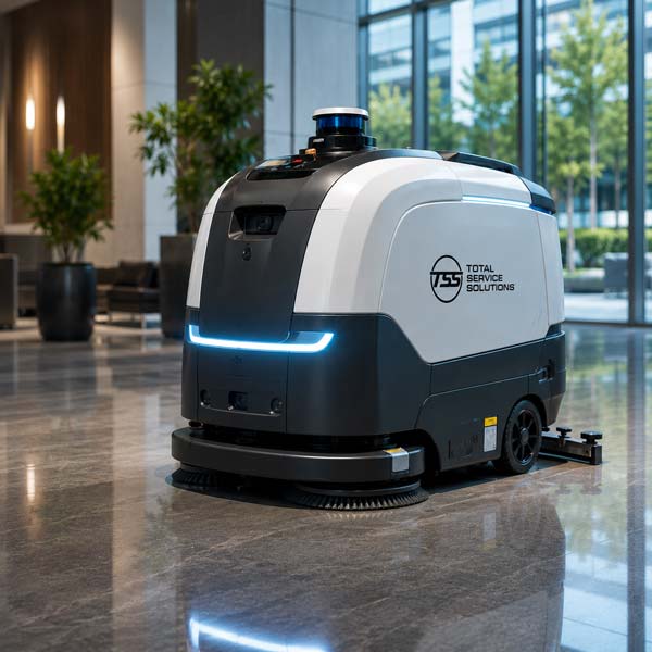 Autonomous robotic cleaning equipment supported by Total Service Solutions