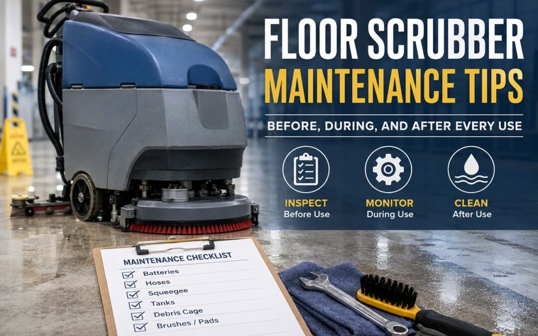 Floor Scrubber Maintenance Tips: Before, During, and After Every Use